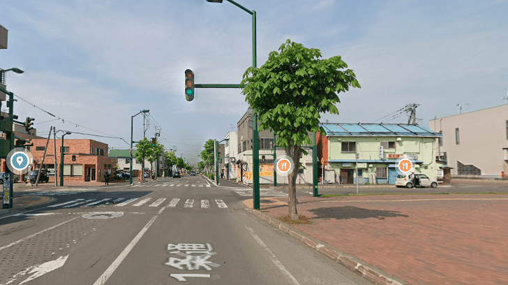 交差点が見えます